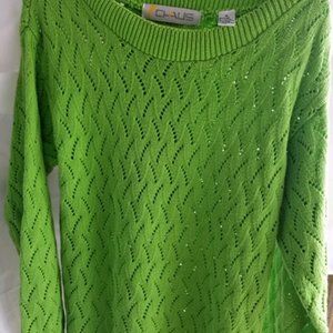 CHAUS GREEN WOMENS SWEATER